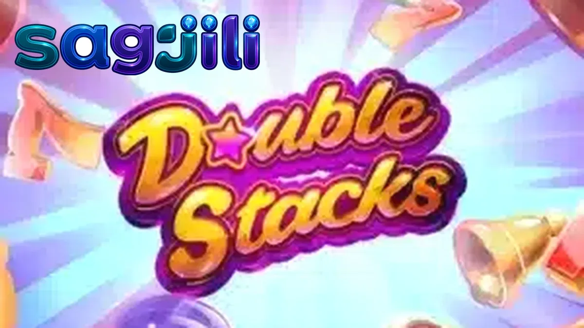Isang makulay na visual ng Double Stacks slot na nagpapakita ng neon fruit machine symbols.