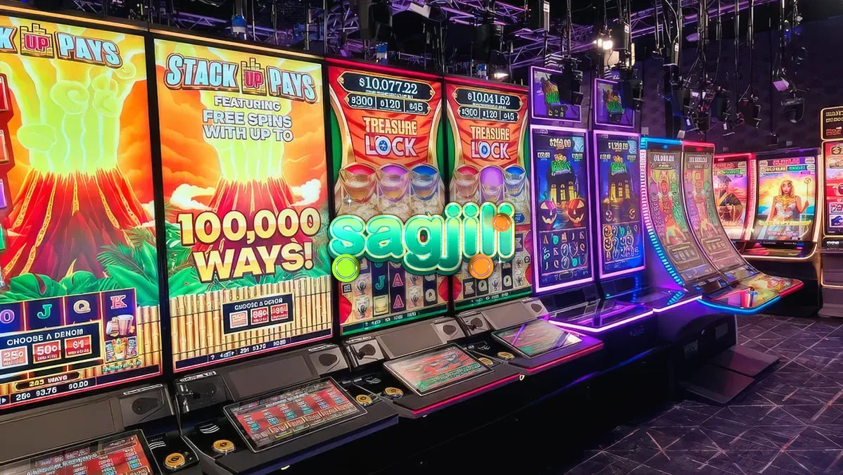 Isang digital interface na nagpapakita ng live-streamed slot machine gameplay sa isang mobile device.